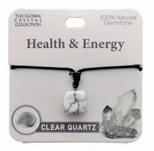 Clear Quartz- Natural Gemstone Necklace - 'Health & Energy'