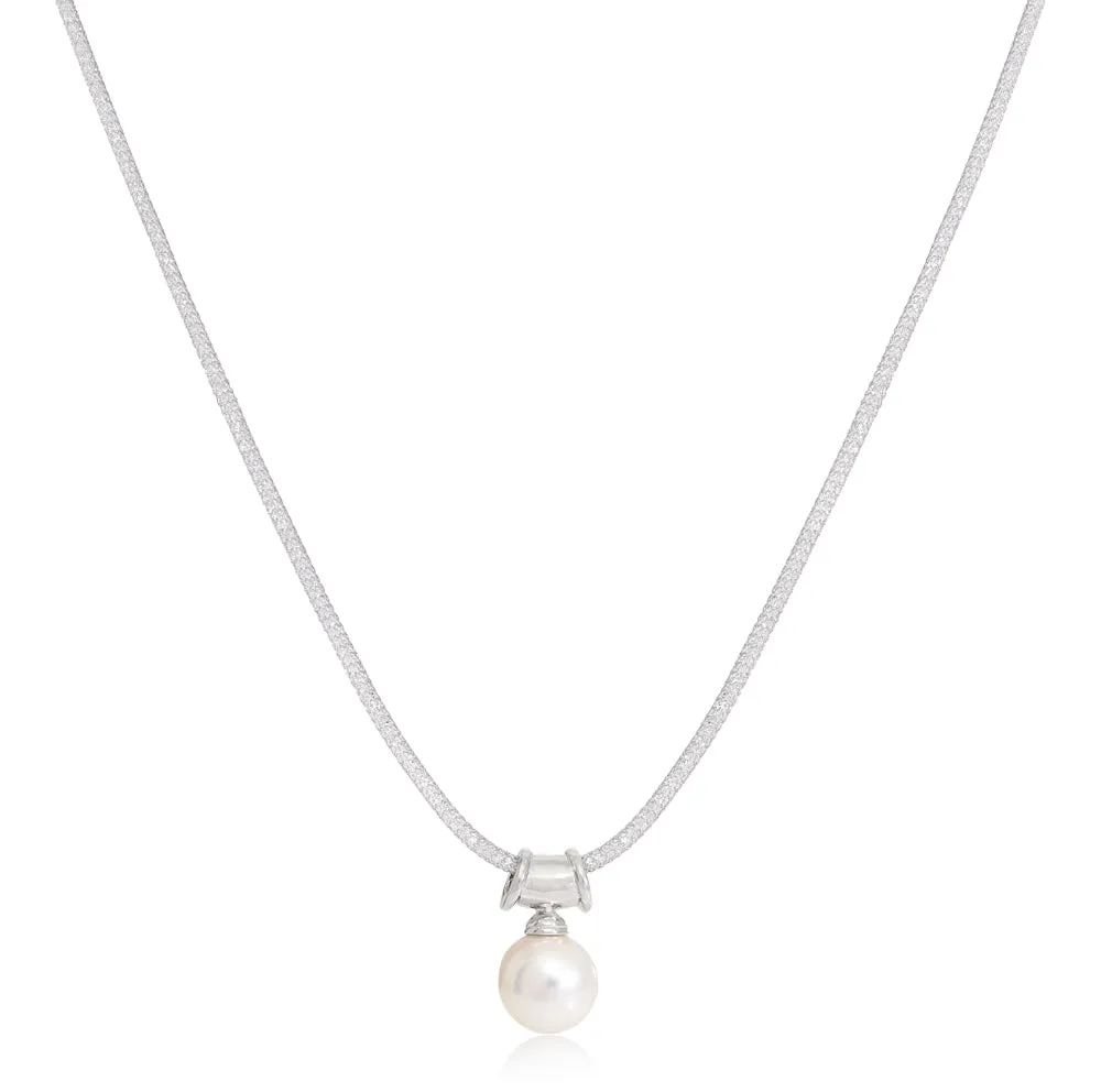 Credo large cultured freshwater pearl pendant on silver bale