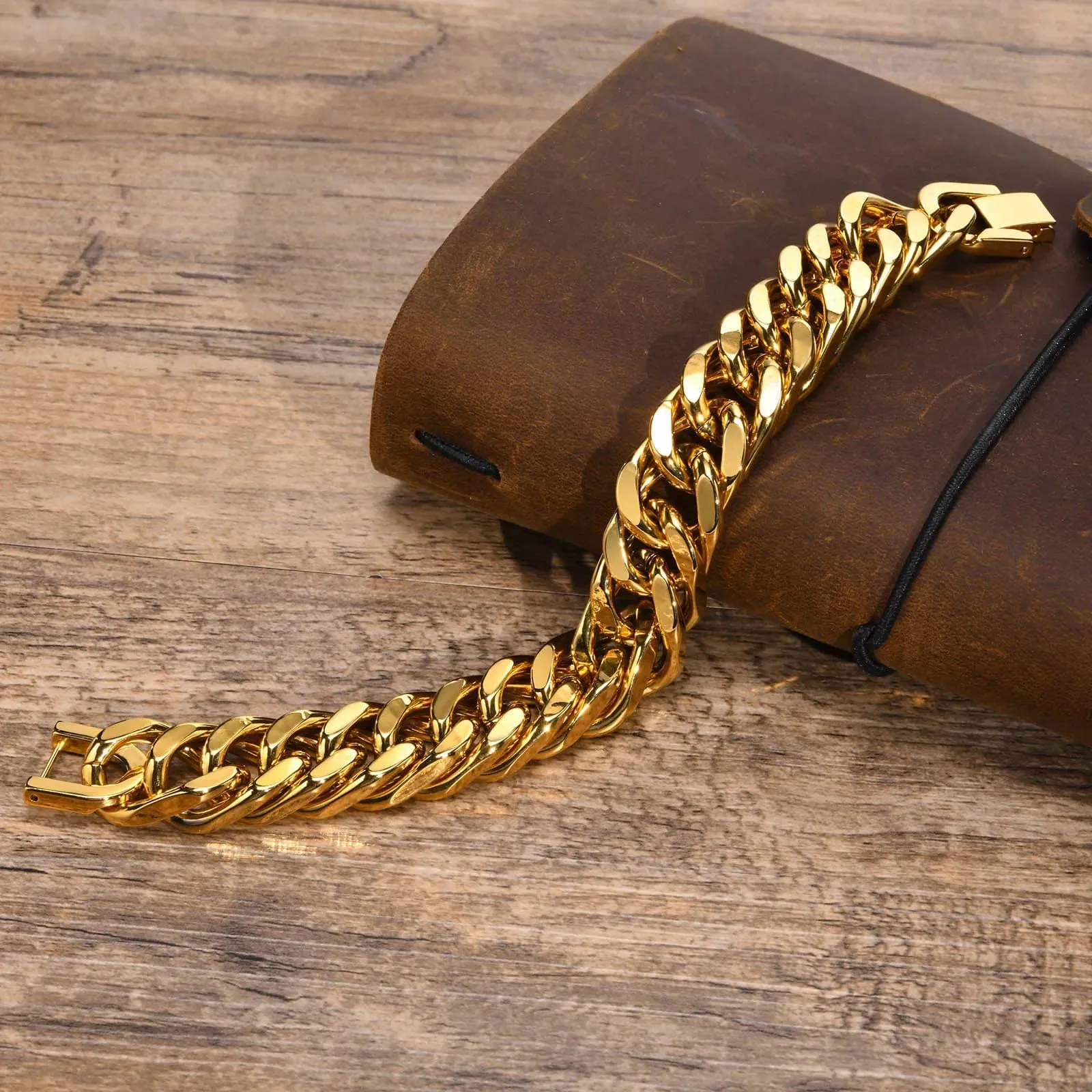 Cubiox™️ Gold Cuban Bracelet for Men