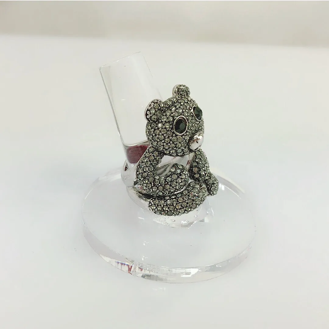 Custom Made Teddy Bear Cocktail Ring