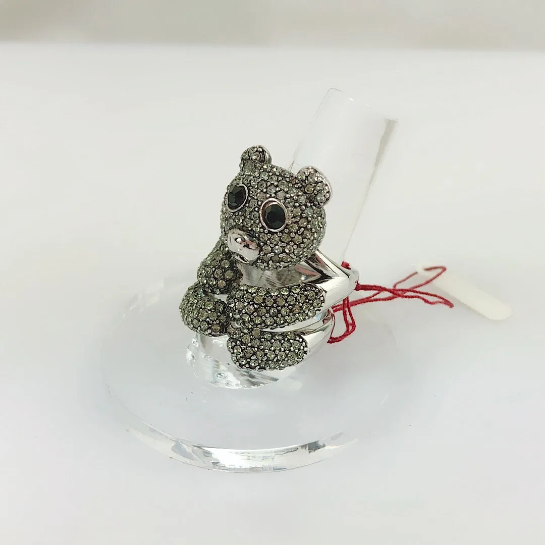 Custom Made Teddy Bear Cocktail Ring