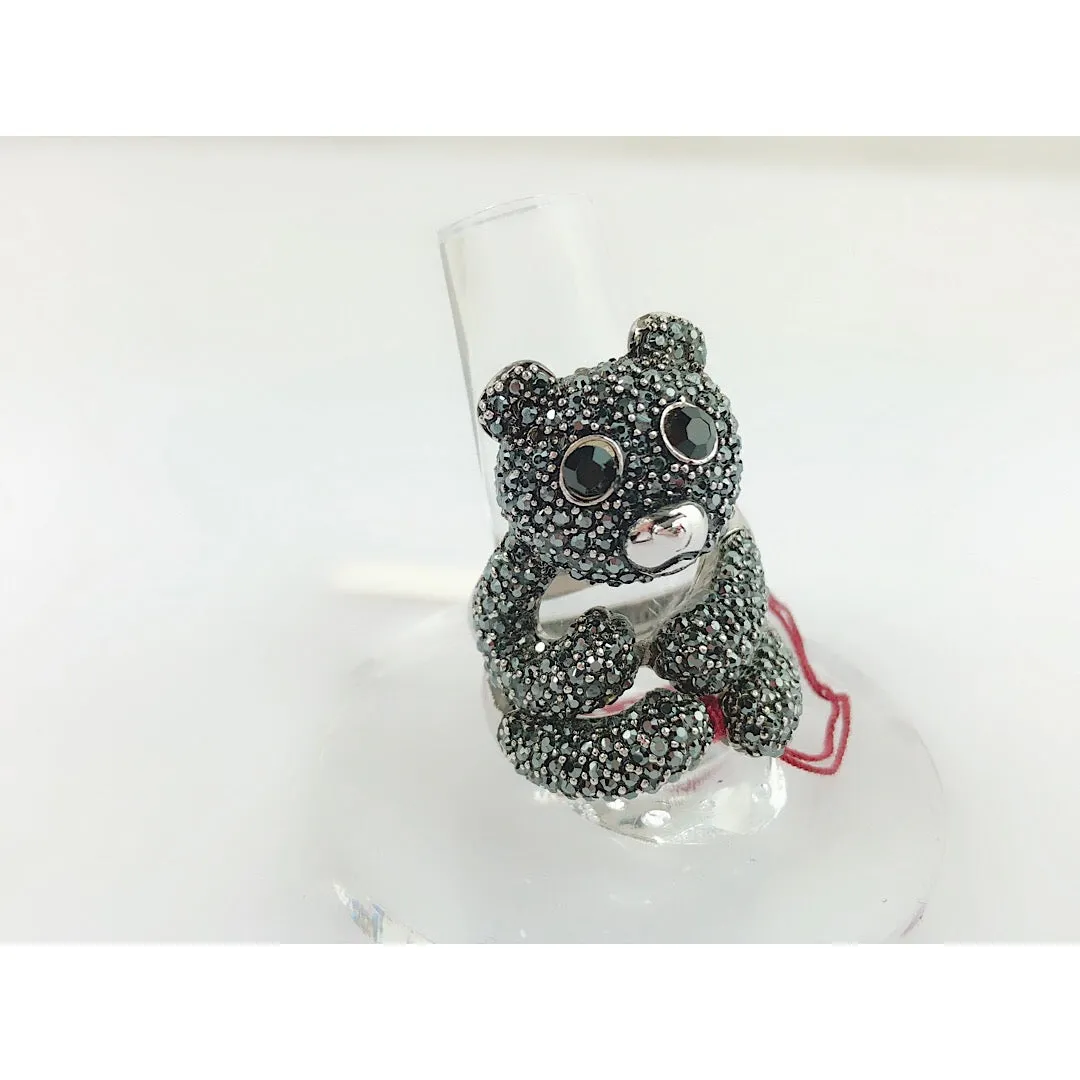 Custom Made Teddy Bear Cocktail Ring