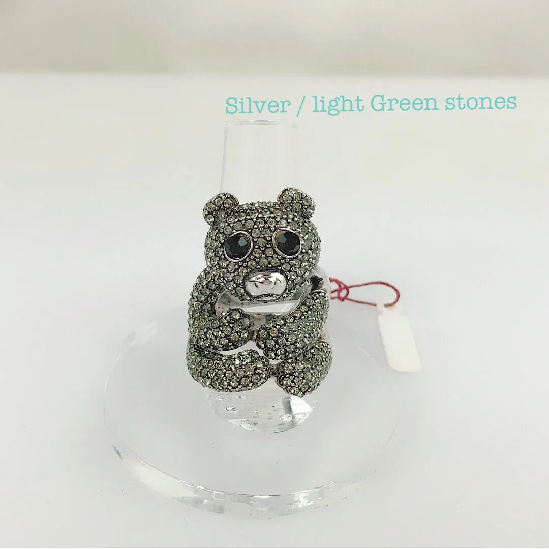 Custom Made Teddy Bear Cocktail Ring