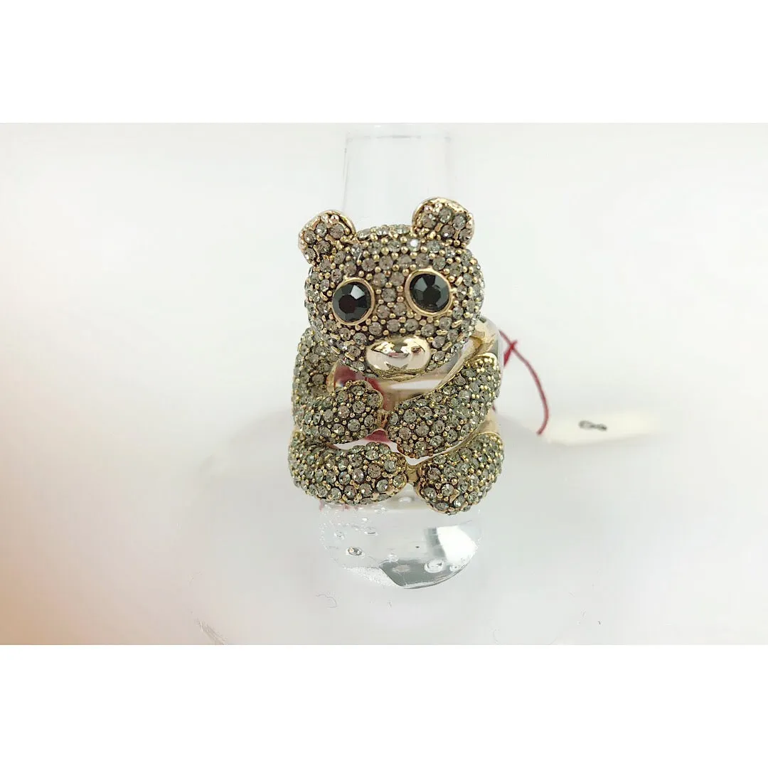 Custom Made Teddy Bear Cocktail Ring