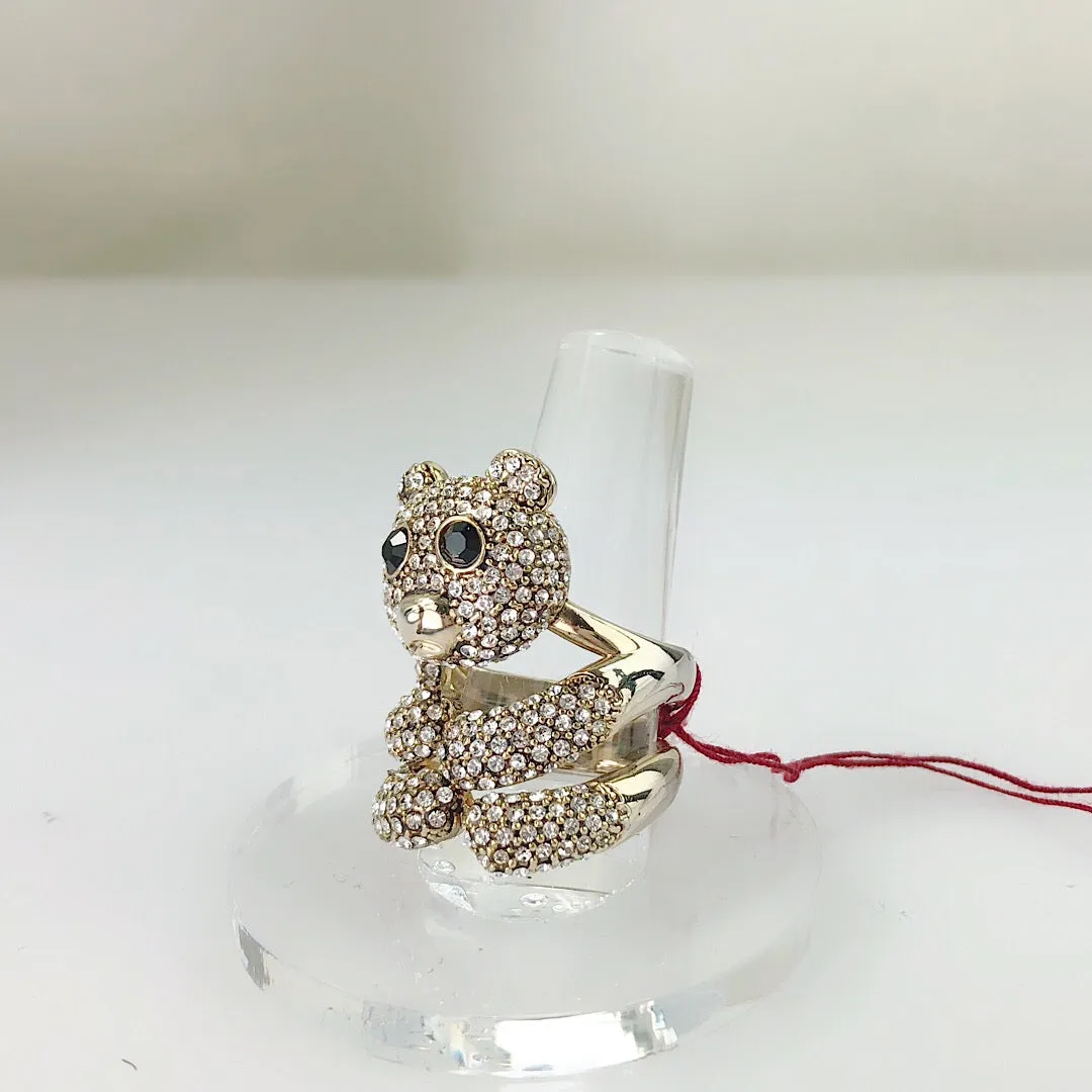 Custom Made Teddy Bear Cocktail Ring