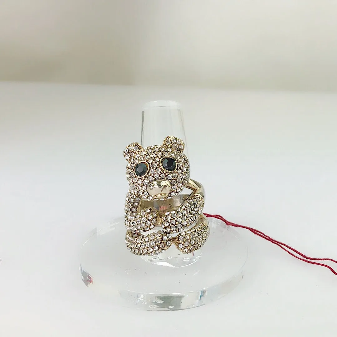 Custom Made Teddy Bear Cocktail Ring