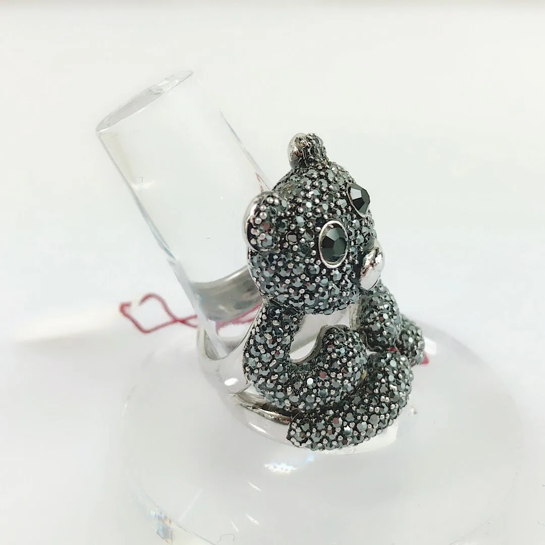 Custom Made Teddy Bear Cocktail Ring