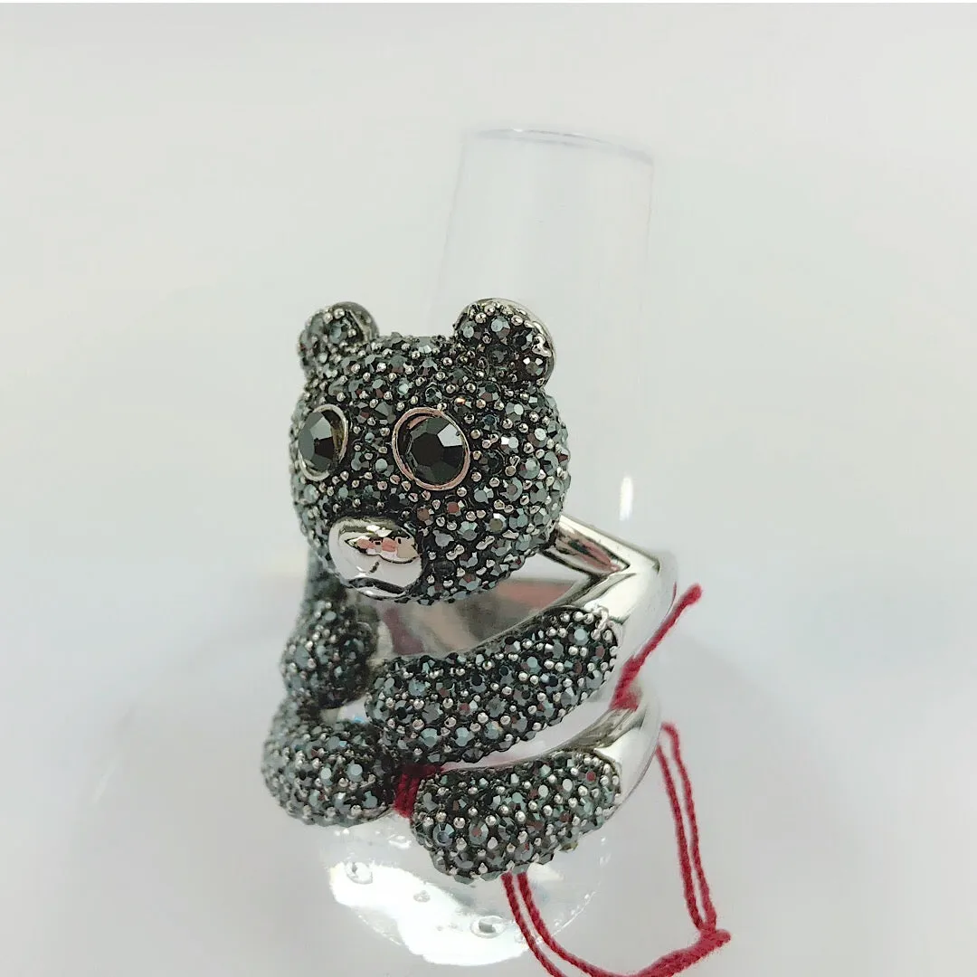 Custom Made Teddy Bear Cocktail Ring