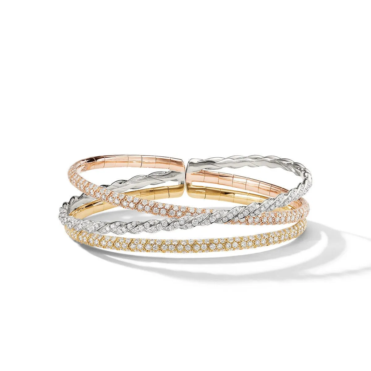 David Yurman 3-Row Paveflex Bracelet