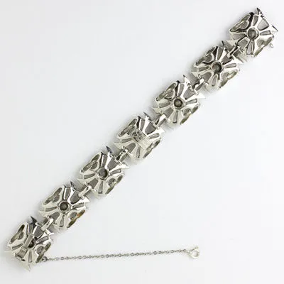 Diamanté & Sterling 1940s Bracelet by Coro