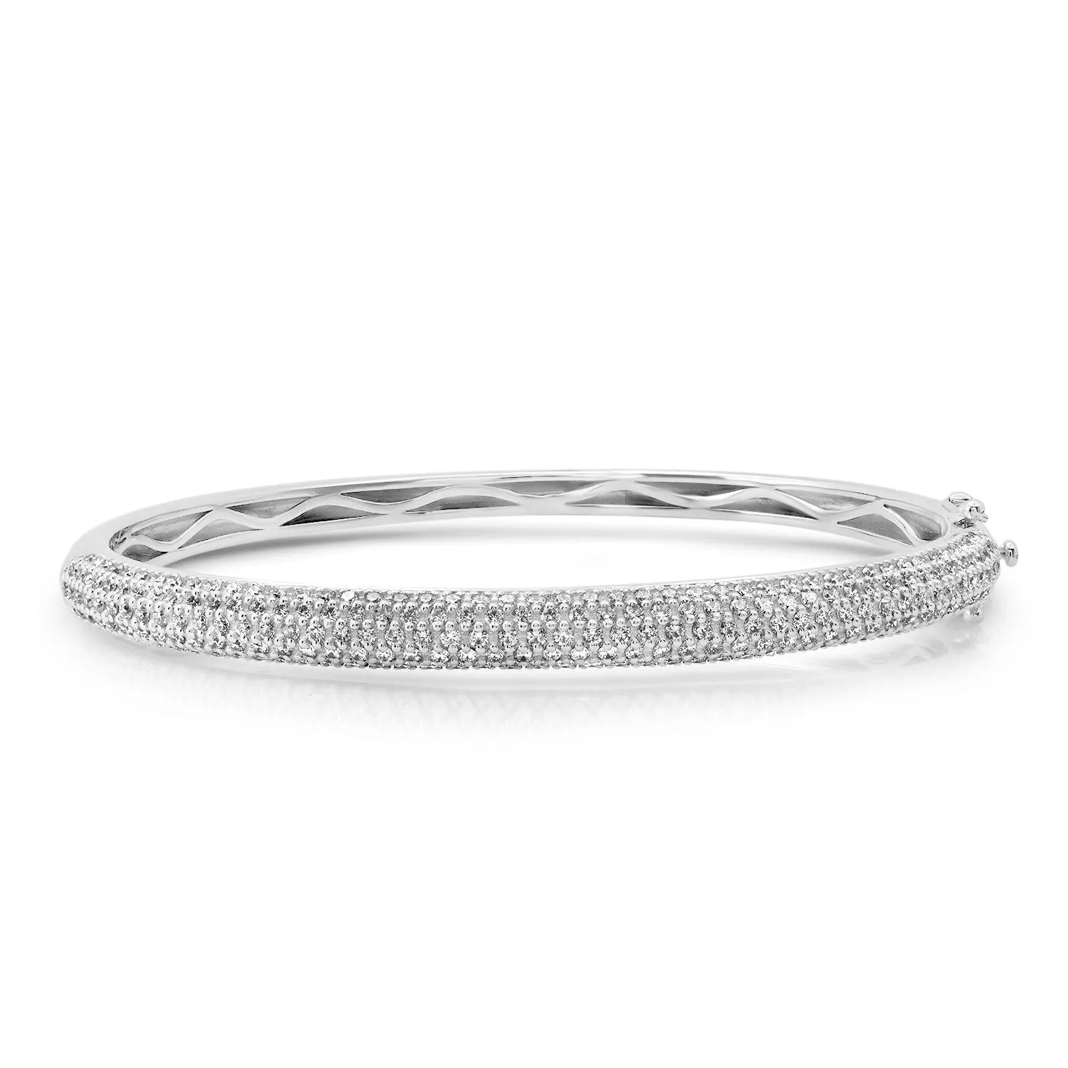 Diamond Pave Stacking Bangle Bracelet