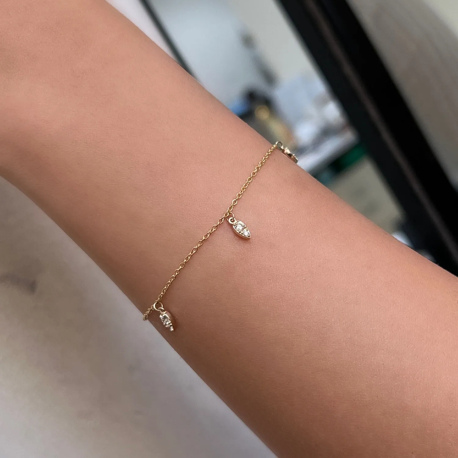 Diamond Pear Drop Bracelet