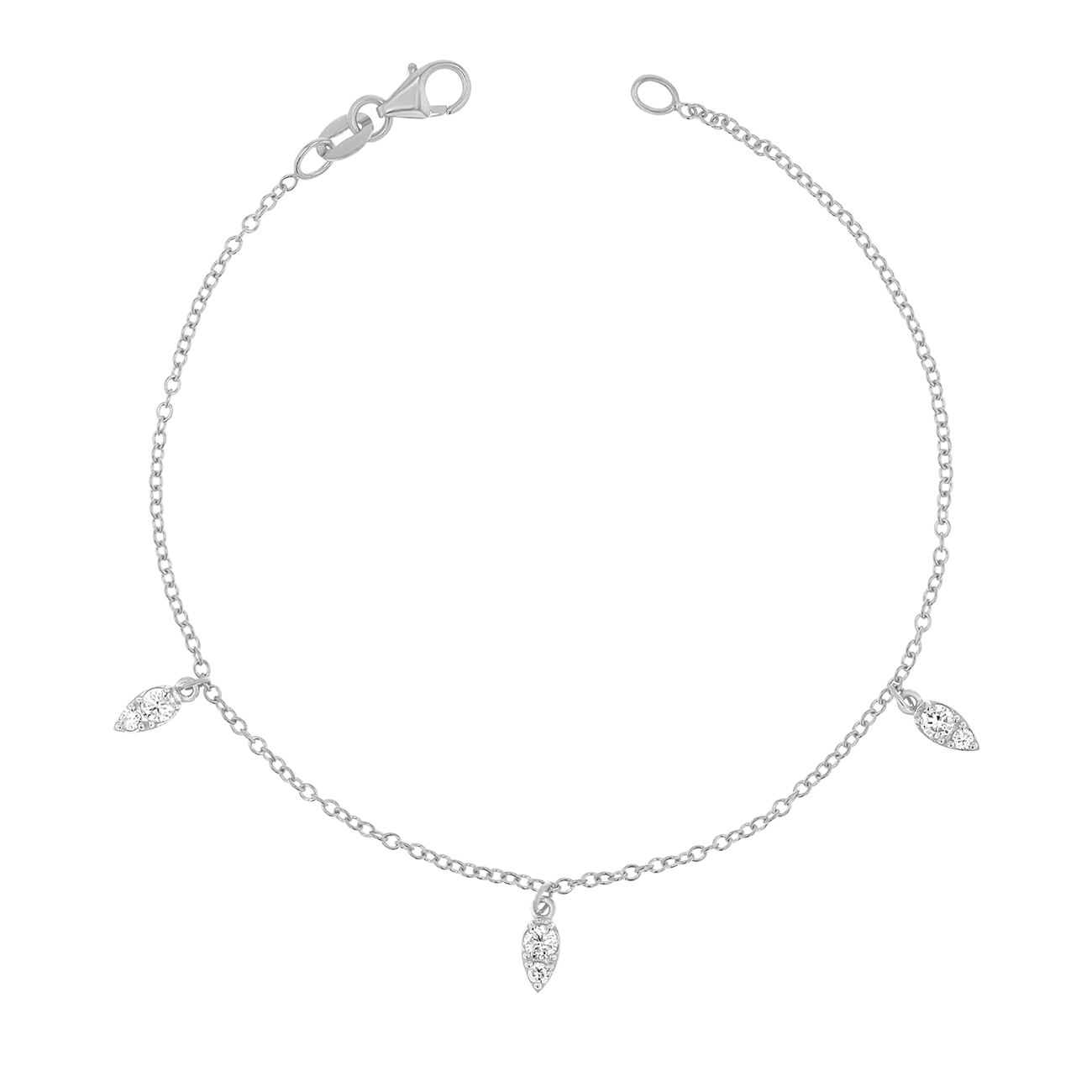 Diamond Pear Drop Bracelet