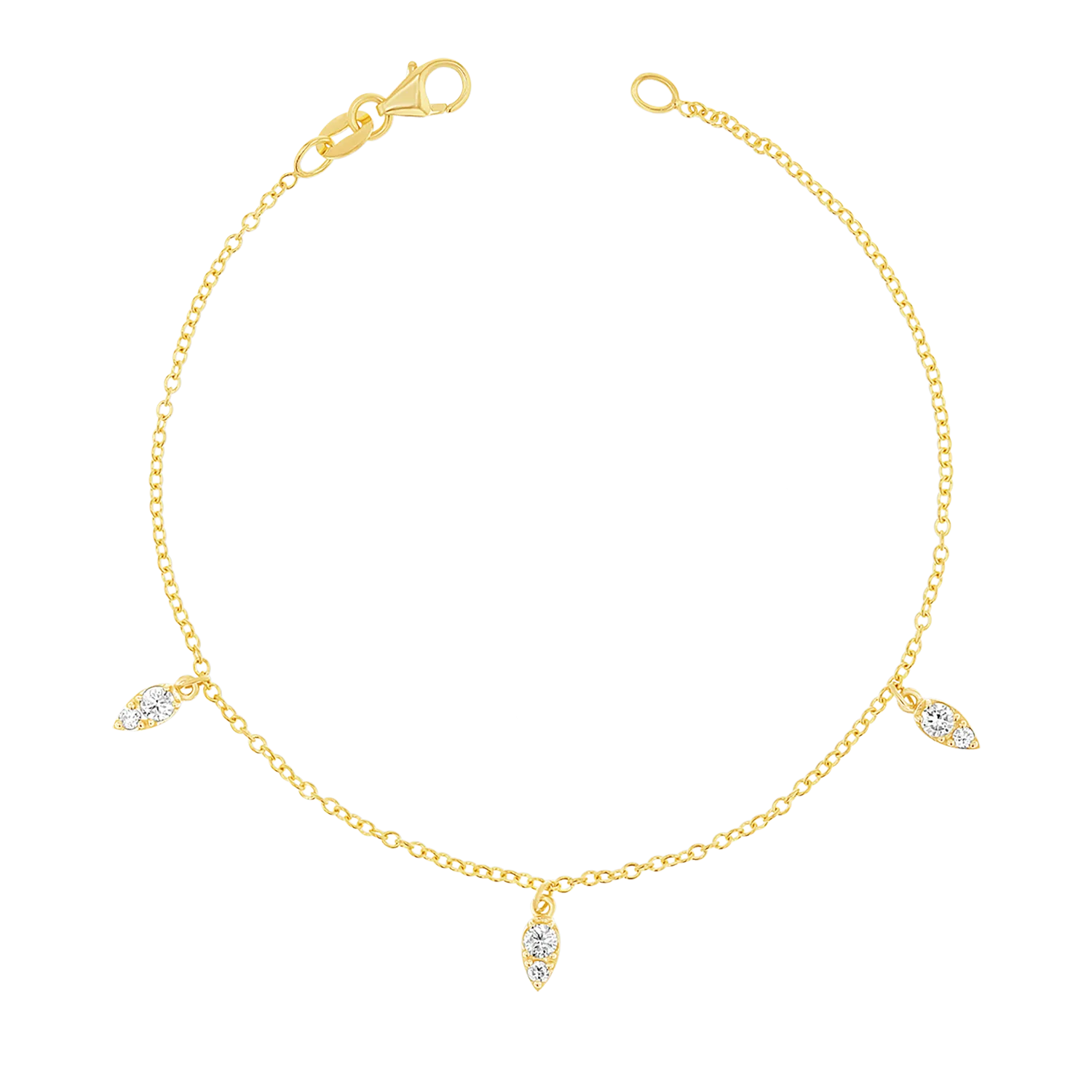 Diamond Pear Drop Bracelet