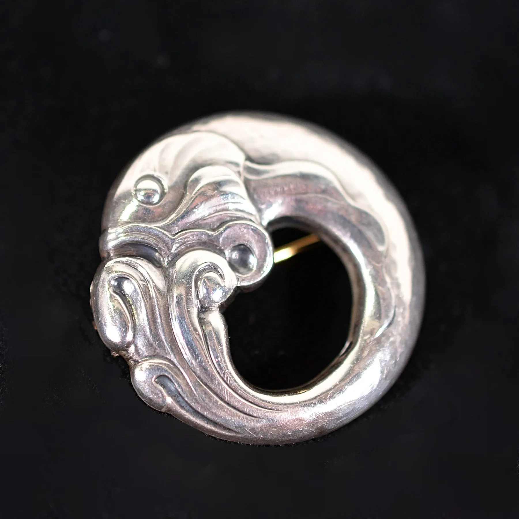 Early Georg Jensen Sterling Silver Fish Brooch Pin, Hallmarked 7.5 Grams