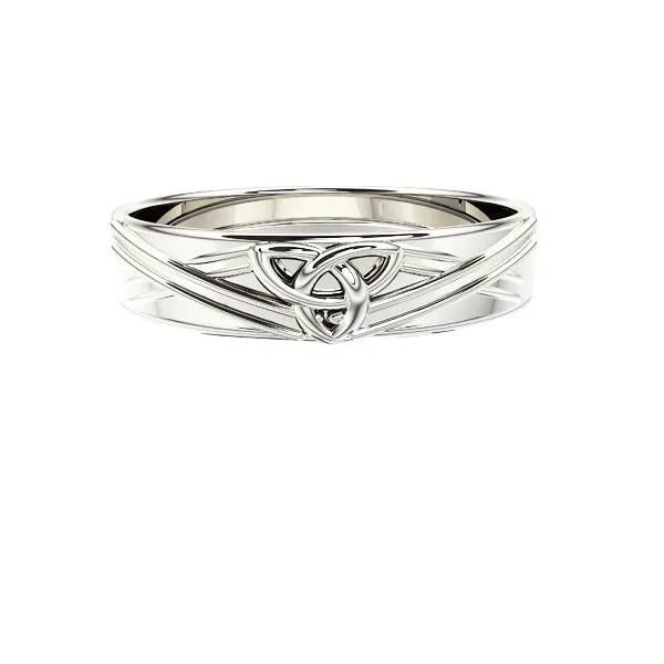 Edinburgh Celtic Trinity Knot Saltire Wedding Ring