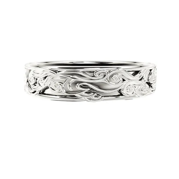 Edinburgh Waves Wedding Ring