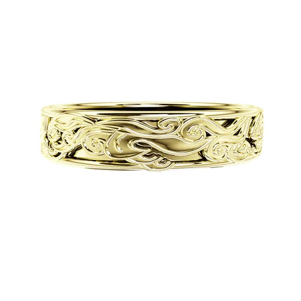 Edinburgh Waves Wedding Ring