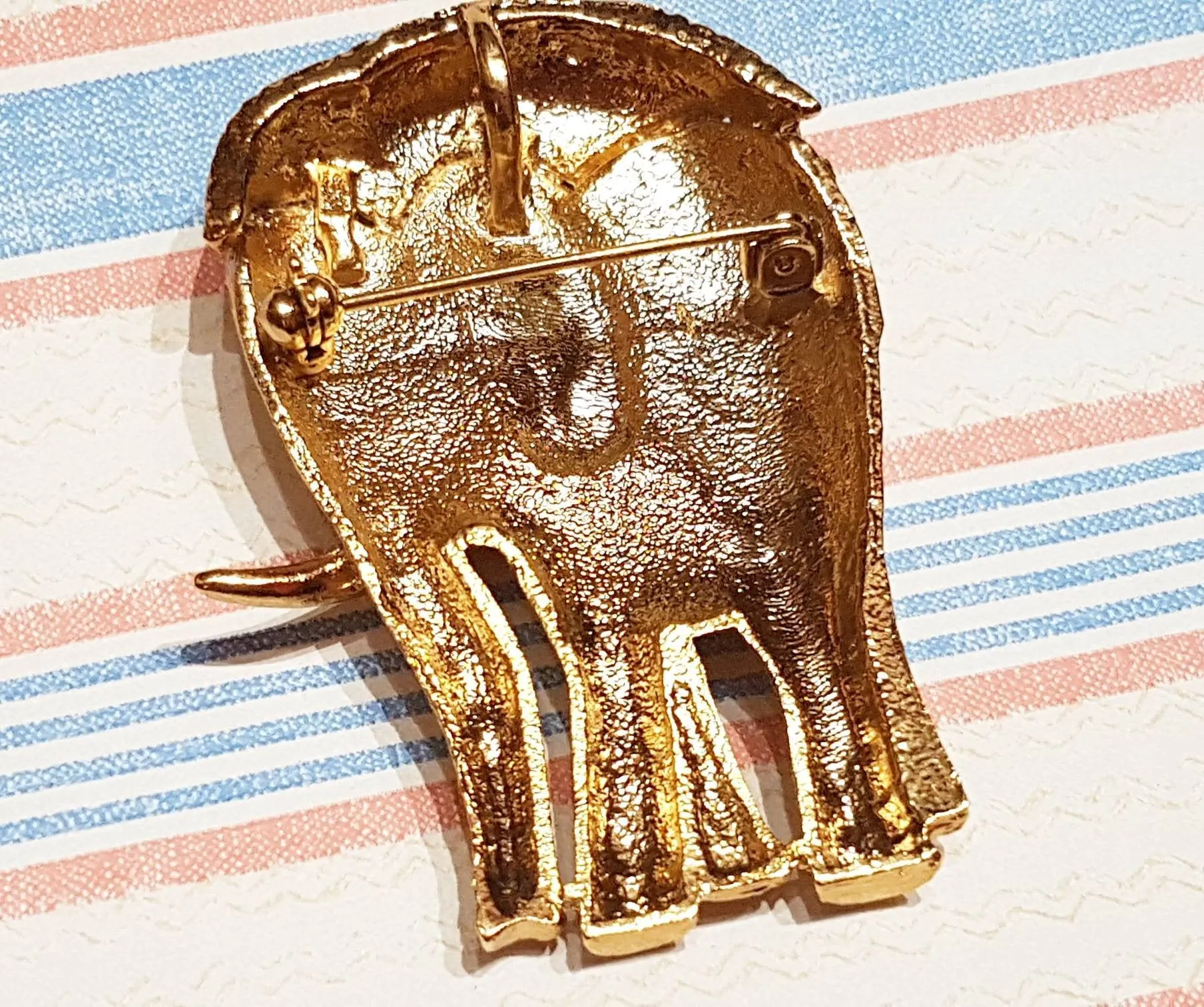 Elephant Brooch Pendant Gold By Sardi