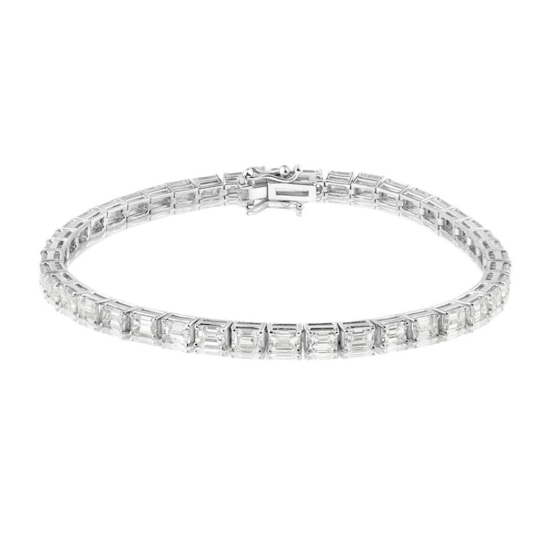 Essential Emerald Cut Diamond Eternity Bracelet