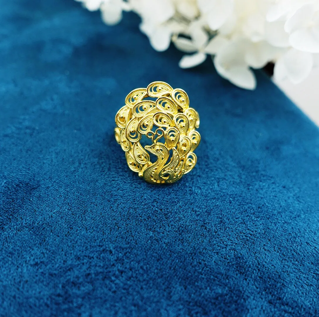 Filigree Phoenix Ring Gold