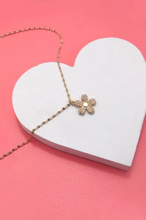 Flower Charm Necklace