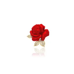 Flower Cubic Zirconia Brooch