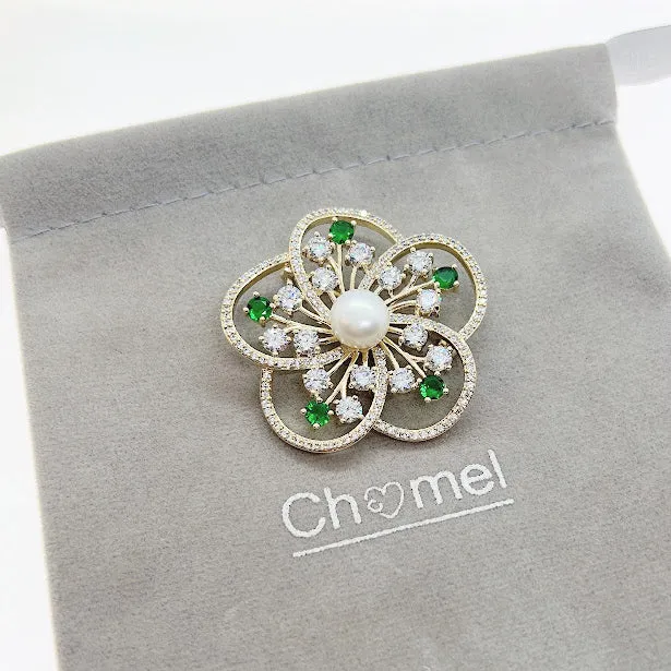 Flower Freshwater Pearl Brooch