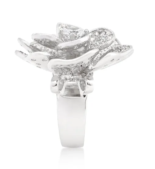 Frawn Large Flower Cocktail Statement Ring | 9ct