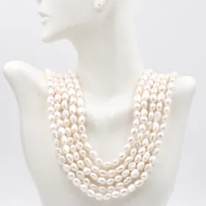 Fresh Water Pearls Necklace Cultured pearls 16-22 Inches Adjustable necklace Natural white pearl Freshwater Pearls SKU: 6143396