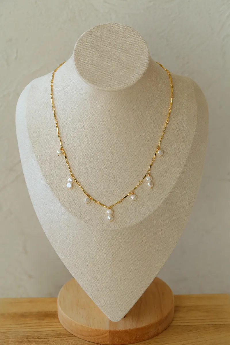 Freshwater Pearl Spliced Chain Necklace