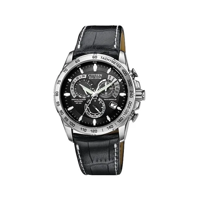 Gents Eco-Drive Perpetual Chrono A.T. Strap Watch AT4000-02E