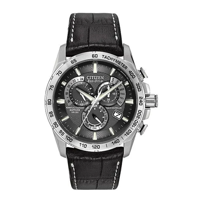 Gents Eco-Drive Perpetual Chrono A.T. Strap Watch AT4000-02E