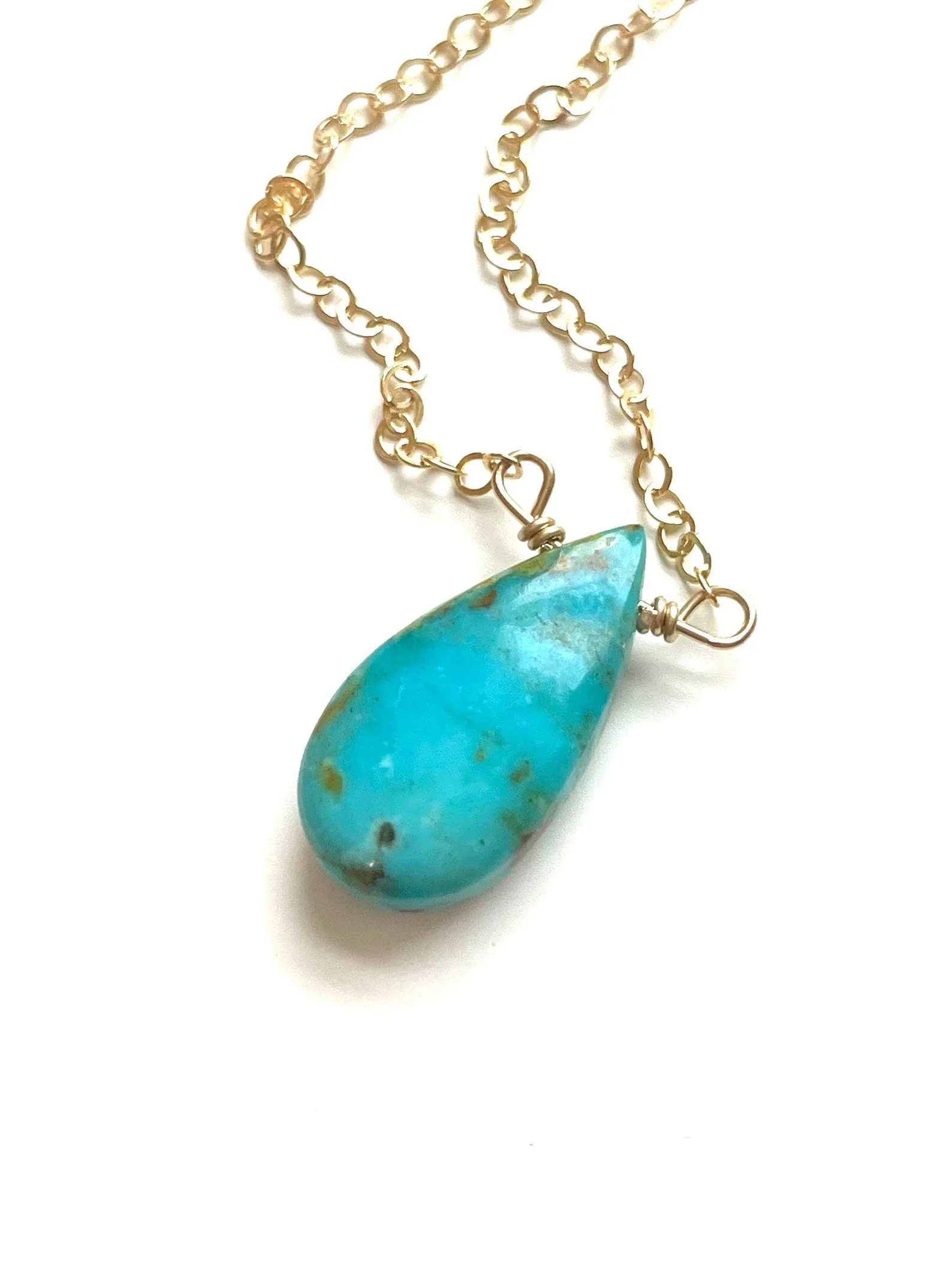 Genuine Arizona Turquoise Necklace  Crystal Necklace