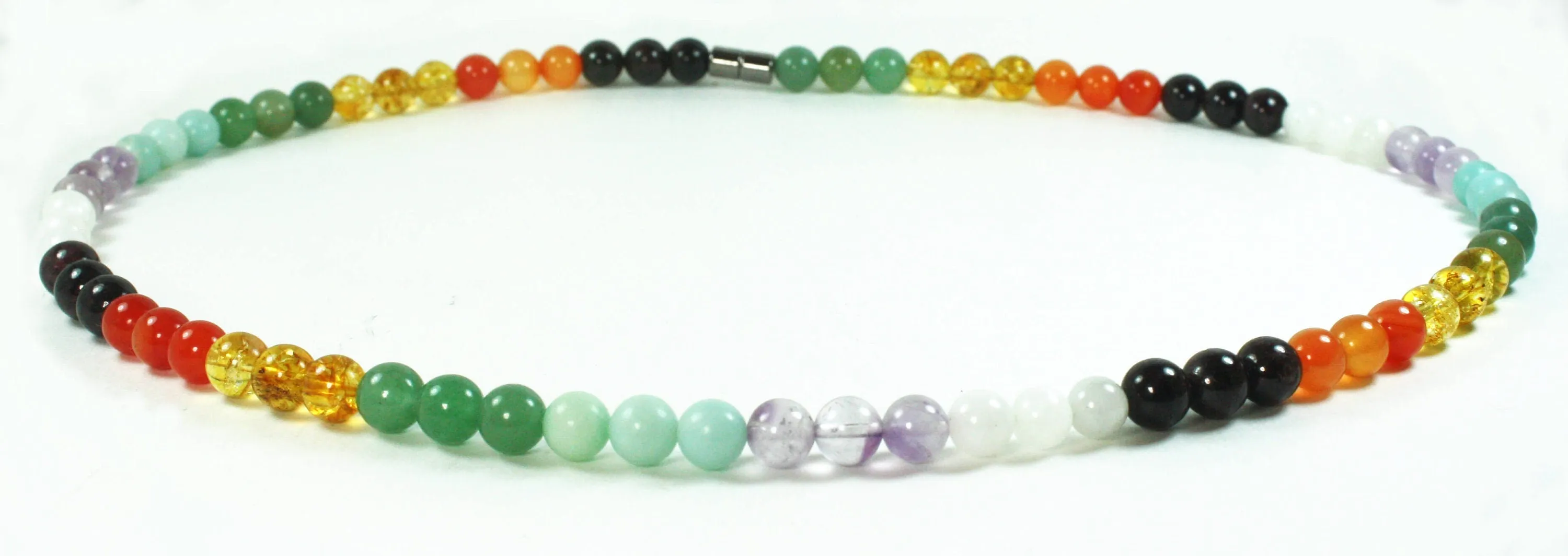 Genuine Gemstone Chakra Necklace