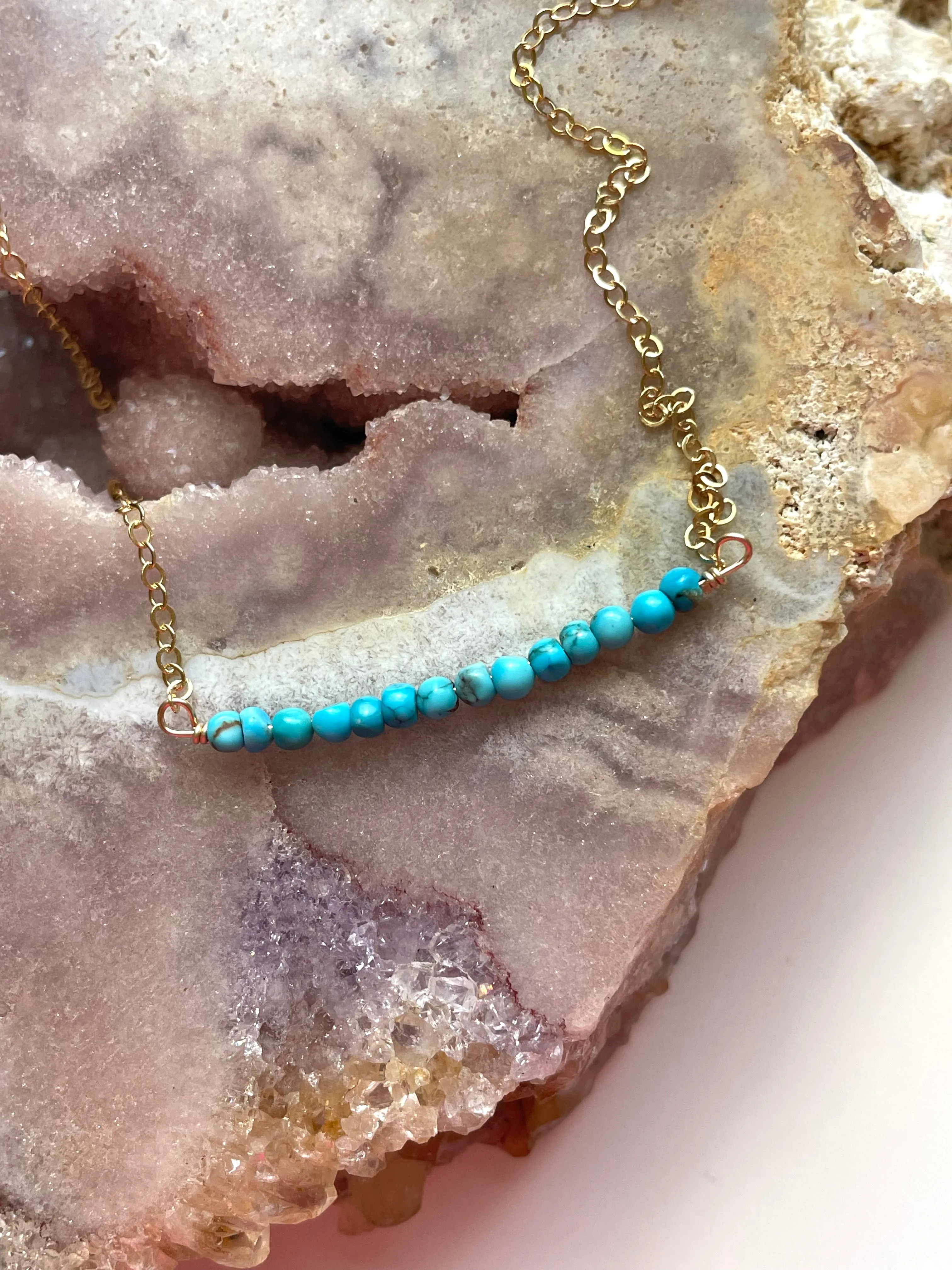 Genuine Turquoise Choker Necklace