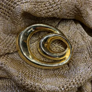 Givenchy Gold Swirl brooch