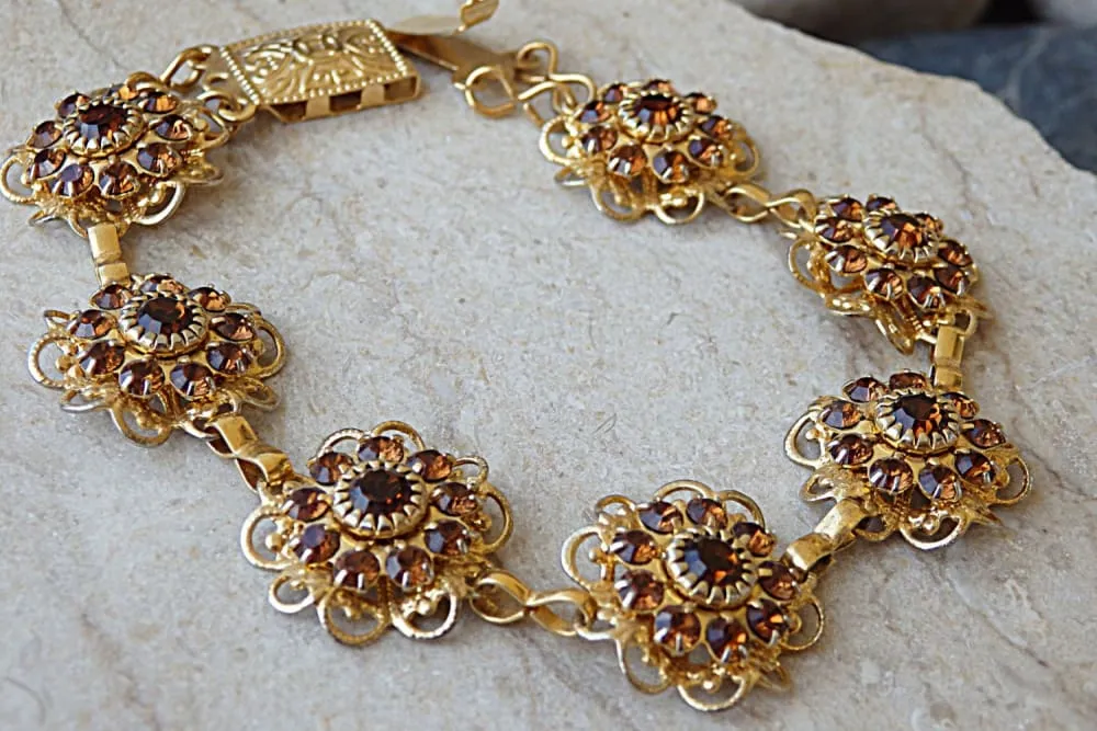 Gold Flowers Bracelet