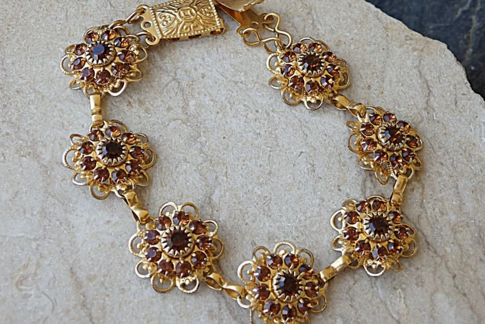 Gold Flowers Bracelet