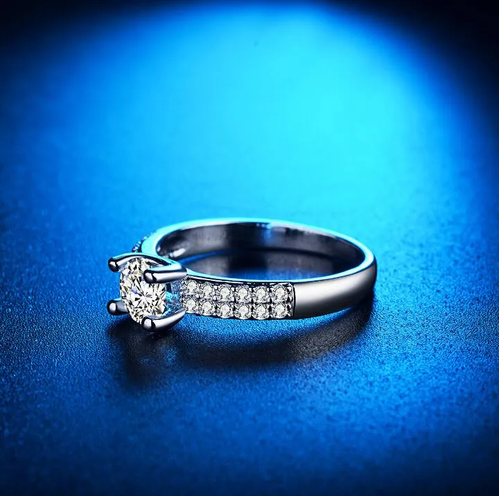 Handcrafted Micro-Inlaid Zircon Wedding Ring for Women