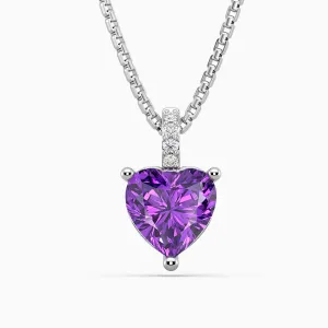 Heart Shape Amethyst Necklace - Perfect Gift for Her | Irosk Australia ®