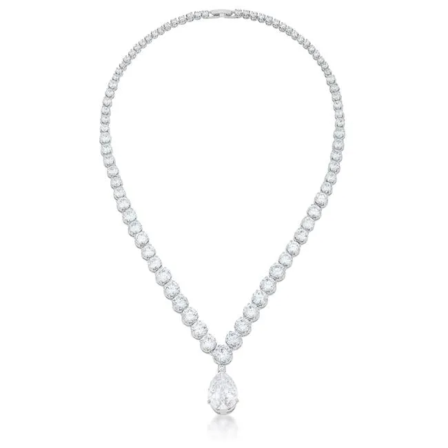 Inessia Graduated Cubic Zirconia Necklace | 45ct