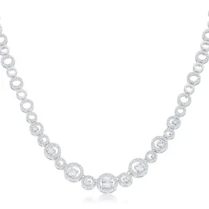 Inessia Graduated Cubic Zirconia Necklace | 45ct