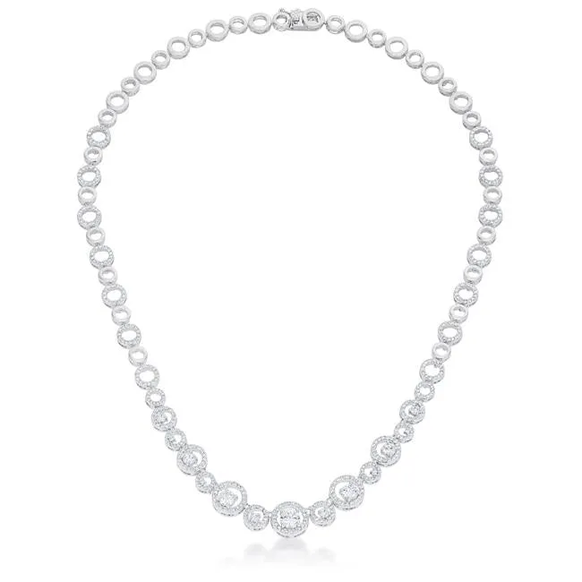 Inessia Graduated Cubic Zirconia Necklace | 45ct