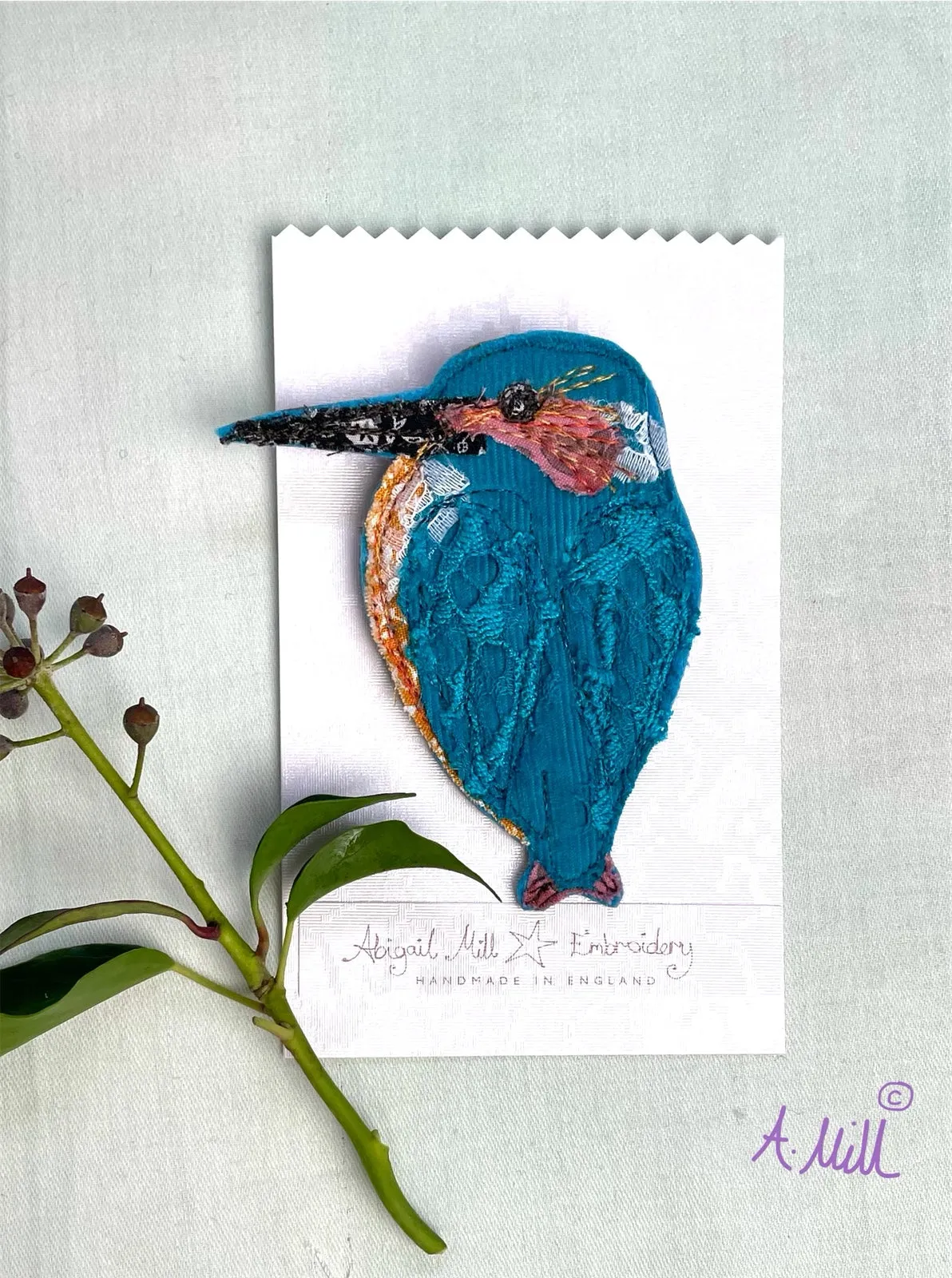 Kingfisher Brooch