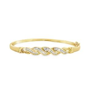 Kirkland Jewelry Estate | 10K Yellow Gold Diamond Cuff Bracelet