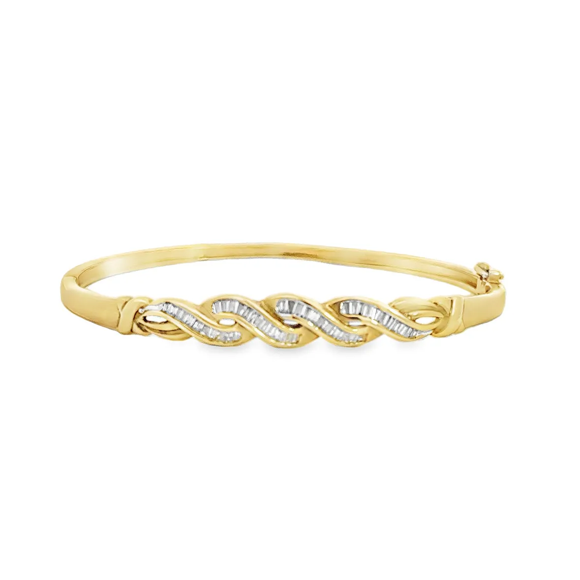 Kirkland Jewelry Estate | 10K Yellow Gold Diamond Cuff Bracelet