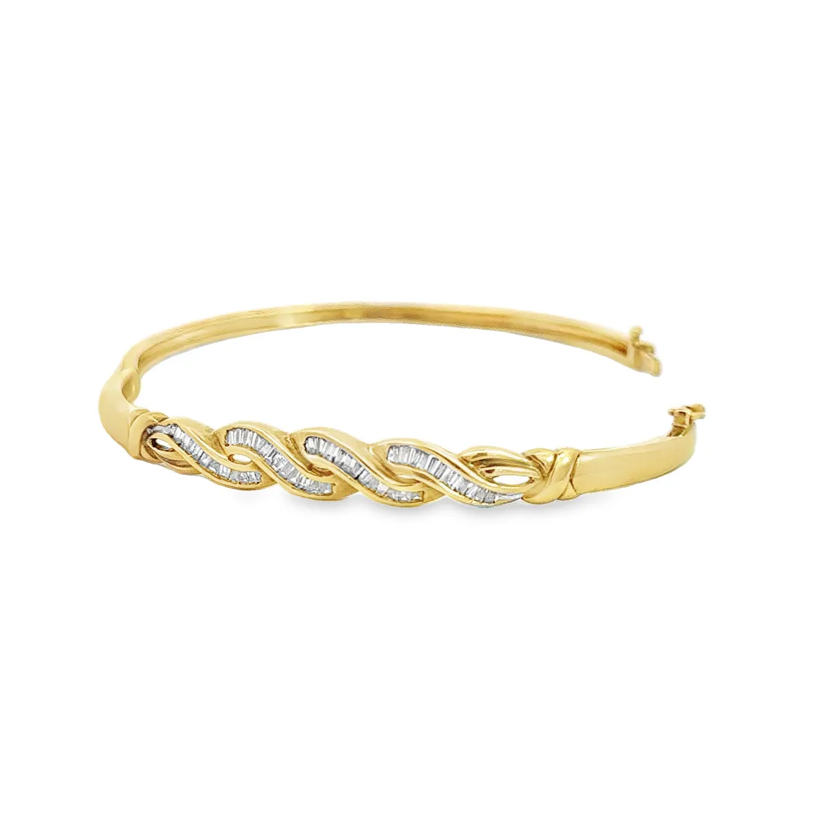 Kirkland Jewelry Estate | 10K Yellow Gold Diamond Cuff Bracelet