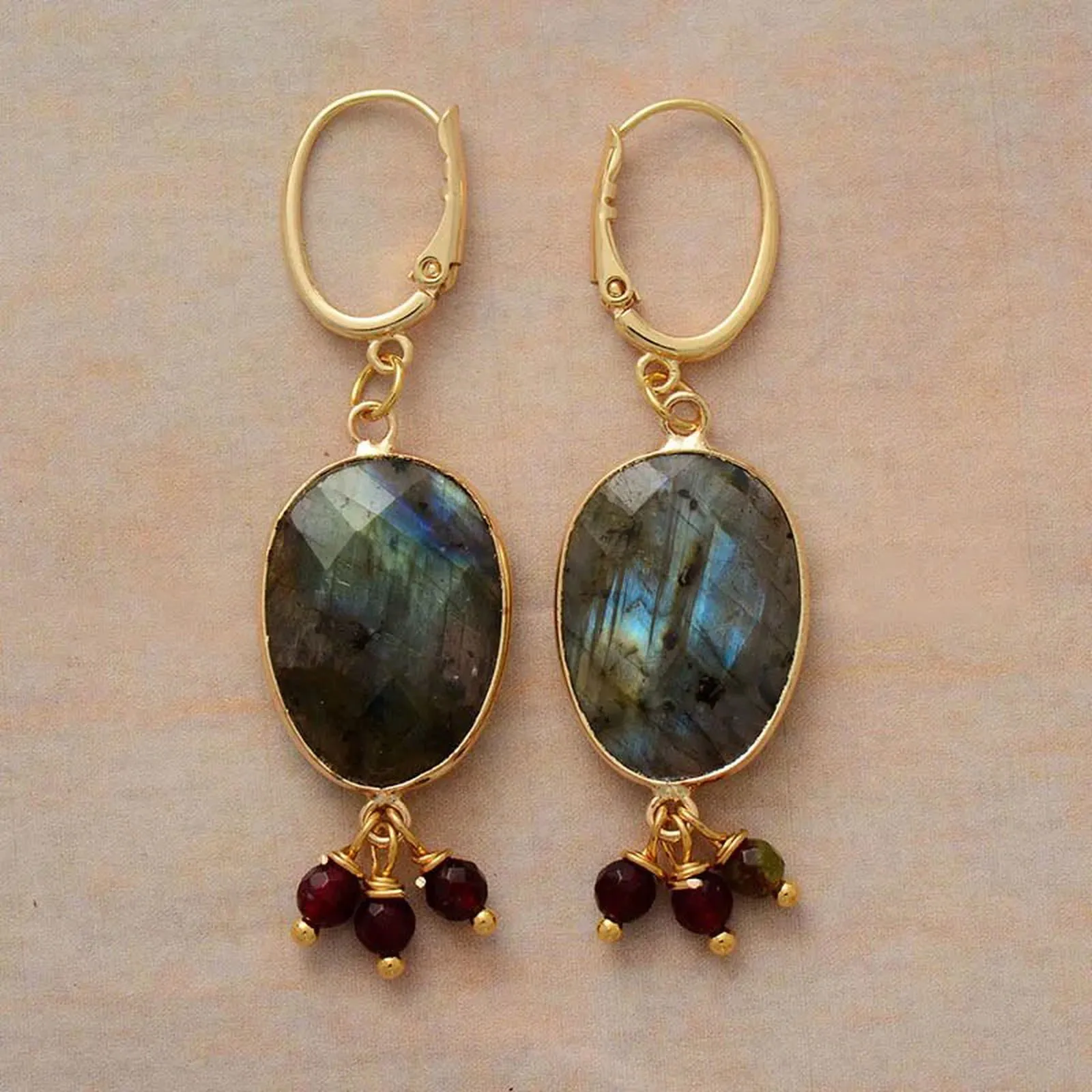 Labradorite Stone Earrings