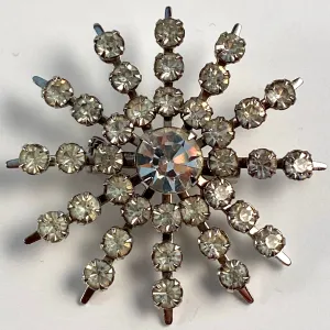 Late 50s/ Early 60s Rhinestone Starburst Brooch